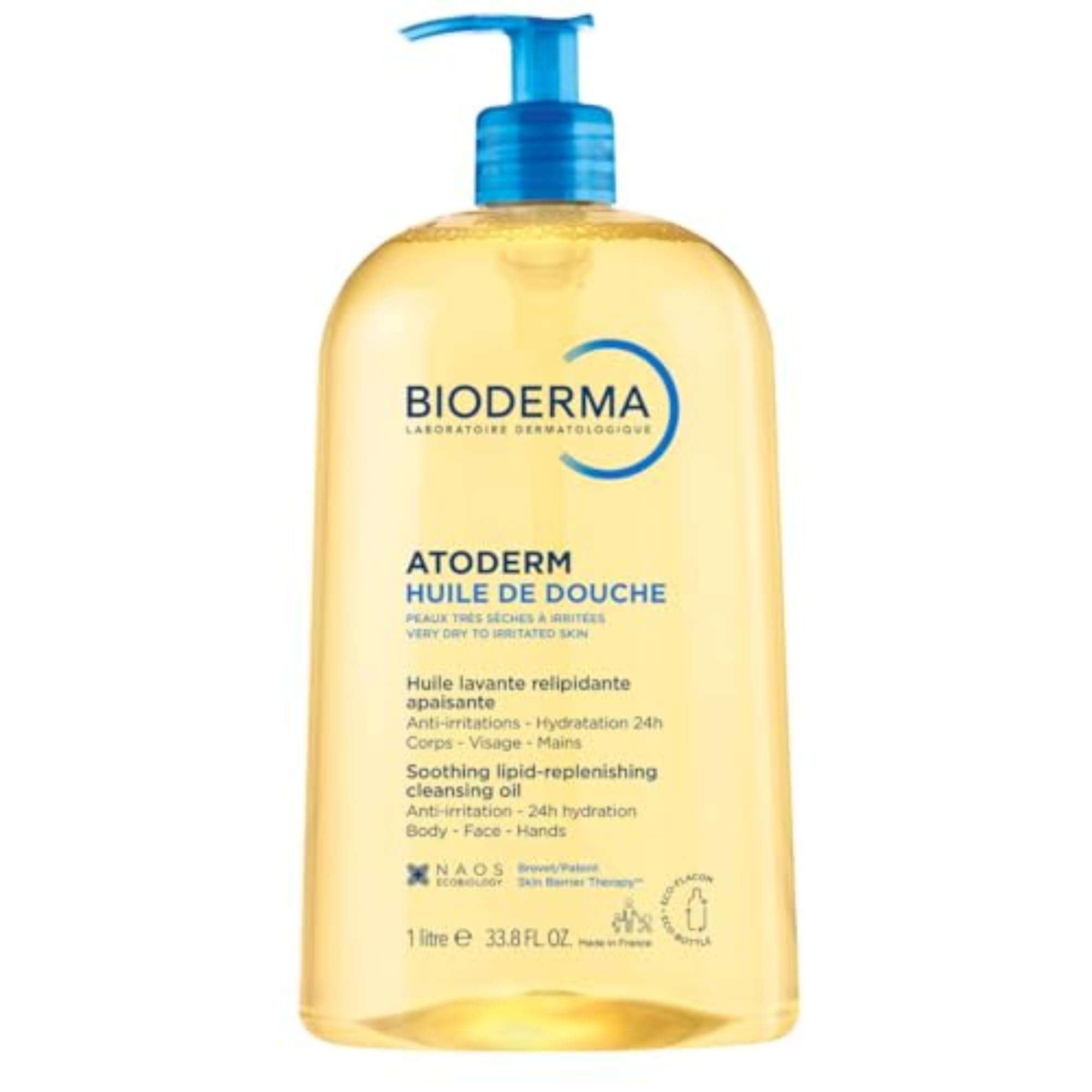 Bioderma Atoderm Huile De Douche Antiirritation Cleansing Oil Sensitive Dry To Atopic Skin, 1 Liter